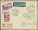 Let ANDORRE 41 Et 44 : 2f. Et 10f. Obl. ANDORRE LA VIEILLE 29/5/33 S. Env. Rec., Cachet Zeppelin, Càd Friedrichshafen 3/ - Storia Postale