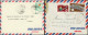 Let CAMBODGE 4 Lettres Avec Cachets De Censure De La République Khmère, 1970-74, TB - Cambodia