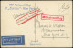 Let EMPIRE PA 31 Et Poste 402 Obl. Deutsch-Americanische-Seepost 9/9/30 S. CP Par Avion, Cachet Catapulte D'EUROPA-NEW-Y - Poste Aérienne & Zeppelin