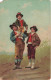 ENFANTS - Dessins D'enfants - Jeunes Garçons - Carte Postale Ancienne - Dessins D'enfants