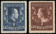 ** LIECHTENSTEIN 266a/267a : 2f. Bleu Et 3f. Brun Rouge De 1951, Dentelés 15, TB - Unused Stamps