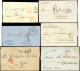 Let 15 Lettres Sans Timbres, Franchises, MP, Acheminées, Provenance Etranger, TB - Collections (with Albums)