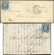 Delcampe - Let Empire Non Dentelé, 24 Lettres Ou Documents, Affranchissements Divers, Dont N°11 Seul, 12 Seul, 14 Piquage Susse, Lo - Collezioni (in Album)