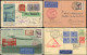 Let Lot De 8 CP Affr. Autriche, Allemagne, Hongrie, Pays-Bas Et Brésil, Cachets Zeppelin Divers 1924-31, TB - Collections (en Albums)