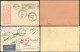 Let Lot De 8 CP Affr. Autriche, Allemagne, Hongrie, Pays-Bas Et Brésil, Cachets Zeppelin Divers 1924-31, TB - Sammlungen (im Alben)