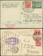 Let Lot De 8 CP Affr. Autriche, Allemagne, Hongrie, Pays-Bas Et Brésil, Cachets Zeppelin Divers 1924-31, TB - Collezioni (in Album)