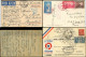 Let Europe Et Outre-Mer, 13 CP Par Avion, Affranchissements Et Oblitérations Divers, 1927-31, TB - Collections (with Albums)