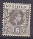 Ile Maurice 1938 Georges VI N° 209 1R Brun Foncé Oblitération Légère - Mauritius (...-1967)