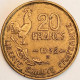 France - 20 Francs 1952 B, KM# 917.2 (#4159) - 20 Francs