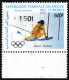 Comores Comoros Local Overprint - Surcharge Locale 1994 Calgary Olympic Games Ski Rossignol - Mi 1096 II Variety MNH ** - Winter 1988: Calgary