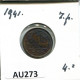 1 CENT 1941 NEERLANDÉS NETHERLANDS Moneda #AU273.E.A - 1 Centavos