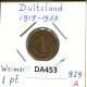 1 RENTENPFENNIG 1929 A ALEMANIA Moneda GERMANY #DA453.2.E.A - 1 Renten- & 1 Reichspfennig