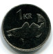 1 KRONA 1999 ICELAND UNC Fish Coin #W11073.U.A - Iceland