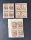 (M) Mozambique 1925 Postal Tax Complete Set In Block Of 4 - MNH - Mozambique