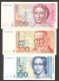 Set 7 Pcs Germany Deutschland 500 200 100 50 20 10 5 Mark 1991 - 1996 High Grade - Verzamelingen