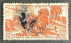 FRAEQPA50U - Airmail - African Landscape - 50 F Used Stamp - AEF - 1947 - Usati