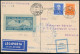 1934 Légi Levelezőlap Levélzáróval és Alkalmi Bélyegzéssel / Airmail Postcard With Label And Special Postmark - Other & Unclassified