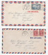 2 X 1941 Nanaimo CANADA Airmail COVERS To Gb Stamps Air Mail Label Cover - Briefe U. Dokumente