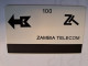 ZAMBIA  TELECOM  MAGSTRIPE   100 UNITS   - KEISER PINGUIN /  BIRD FINE USED CARD **16495** - Sambia