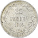 Finlande, Nicholas II, 25 Penniä, 1916, Helsinki, Argent, SUP, KM:6.2 - Finnland