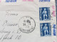 1953 Lettre Départ Constantine Pour Allemagne Par Avion Avec Cachet Affranchissement Vérifié - Poste Aérienne