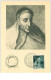 CARTE MAXIMUM.n°14959.ESPAGNE.LITTERATEURS ESPAGNOLS.CORREOS.VIGNETTE DE 15 CTS D'APRES UNE GRAVURE DE BARTOLOME ...1954 - Maximum Cards