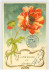 FLEURS.COQUELICOT.n°27.A M ITIE  DOUCE ET SINCERE.COQUELICOT SUR FOND BLEU-VERT.CP GAUFFREE . - Autres & Non Classés