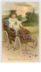 ILLUSTARTEURS.BONNE ET HEUREUSE ANNEE.FILLETTE DANS UNE VOITURE FLEURIE.CP GAUFFREE - Voor 1900