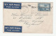 1944  COVER  4  Airmail Labels ,  Emblem  On The Back  (military?) CANADA Air Mail Nanaimo To GB Stamps Flag - Cartas & Documentos