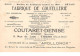 COMMERCE. N°55527.fabrique De Coutellerie.coutaret Denise.lyon.thiers.apollonox - Altri & Non Classificati