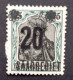 GERMANIA 1921 Surcharge Saargebiet 20 - Vert Et Gris - Oblitérés