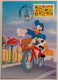 DONALD / Facteur à Vélo - Disneyland - Carte Philatélique Avec Entier Postal Au Verso - Disneyland