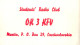 Radio Amateur QSL Post Card Czechoslovakia Y03CD OK3KFV - Radio Amateur