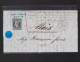 Un Timbre N° 10 Louis Napoléon    25 C Bleu  Prince -président Sur Une Lettre 11 Octobre 1853 - 1852 Louis-Napoléon