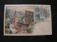 Bacharach , Schöne Alte Litho Karte  1899 Bahnpost - Bacharach