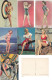 Lot De 7 Cpa Pin Up Pinup Jeune Fille Young Girl Maillot De Bain Bikini Imprimée En Italie Stampato In Italia - Pin-Ups