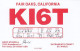 AK 212278 QSL - USA - California - Fair Oaks - Radio