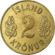 Islande, 2 Kronur, 1966, Bronze-Aluminium, SUP, KM:13 - Islande