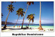 12-4-2024 (1 Z 41) Rep Dominicana (posted To France 1997) Las Galeras Samana (beach) With Unusual Banana Shape Stamp - Repubblica Dominicana