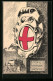 Künstler-AK Schild Mit Symbol Rotes Kreuz An Einer Mauer, Stadtansicht  - Croix-Rouge