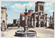 E22-63) VOLVIC - LA FONTAINE ET L ' EGLISE  - VOITURES - EN  1967  - ( 2 SCANS ) - Volvic