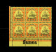 Samoa: MiNr. 11, 6er Block Vom Eckrand Mit Inschrift, Postfrisch, ** - Samoa