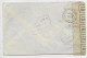 FRANCE GANDON 10FR VIOLETX5+1FR MAZELIN LETTRE COVER ?? MARNE 1949 POUR USA TAXE 0.22 + BANDE PTT + DOUANE - 1945-54 Marianne De Gandon