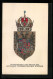 AK Rotes Kreuz Nr. 286 Wappenschild Und Krone Des Mittleren österreichischen Wappens  - Rotes Kreuz
