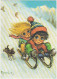 Illustrateur / Michel THOMAS "LES PETITS" J'AIME LA NEIGE - 1982 (Luge) - Thomas