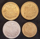 4 PIECES MONACO : 3 De 2F Louis II Et Une De 1F Louis II - 1922-1949 Louis II.