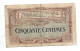 Chambre De Commerce De Besancon Et Du Doubs 50 Centimes 1924 N0171 - Ohne Zuordnung