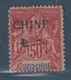 CHINE - N°45 * (1902) 50c Rose - Nuevos