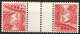 Schweiz Suisse 1937: GOTTHARD Zwischensteg Pont Gutter-pair Zu S49Ay Mi KZ11xC * Falz Trace MLH (Zu CHF 43.00 -50%) - Tete Beche