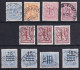 CHIFFRES LIEGE SOURBRODT BRUGGE BRUXELLES MORTSEL BRUXELLES NAMUR TONGEREN - Used Stamps